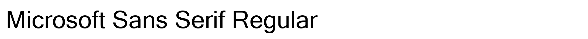 Microsoft Sans Serif Regular image